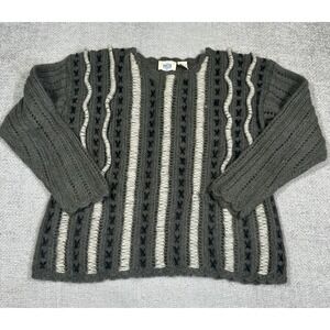 Vtg Pasta Sweater Womens Large Mohair Blend Textured Chunky Open Knit Boho Indie